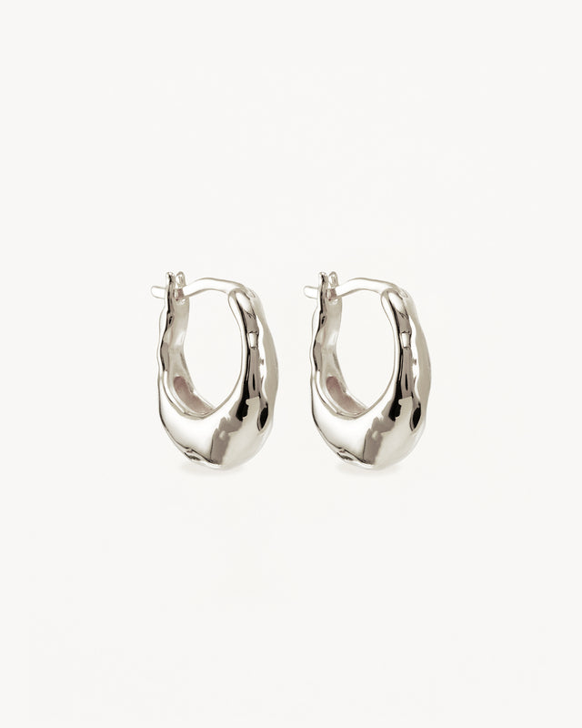 Sterling Silver Radiant Energy Small Hoops