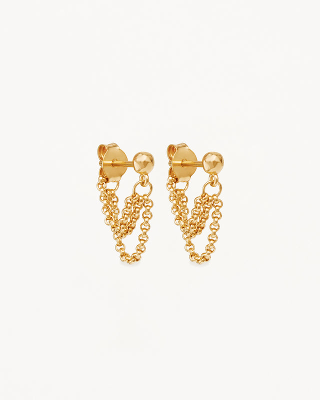 18k Gold Vermeil Karma Chain Earrings
