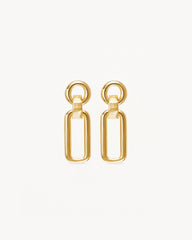 18k Gold Vermeil Shield Drop Earrings