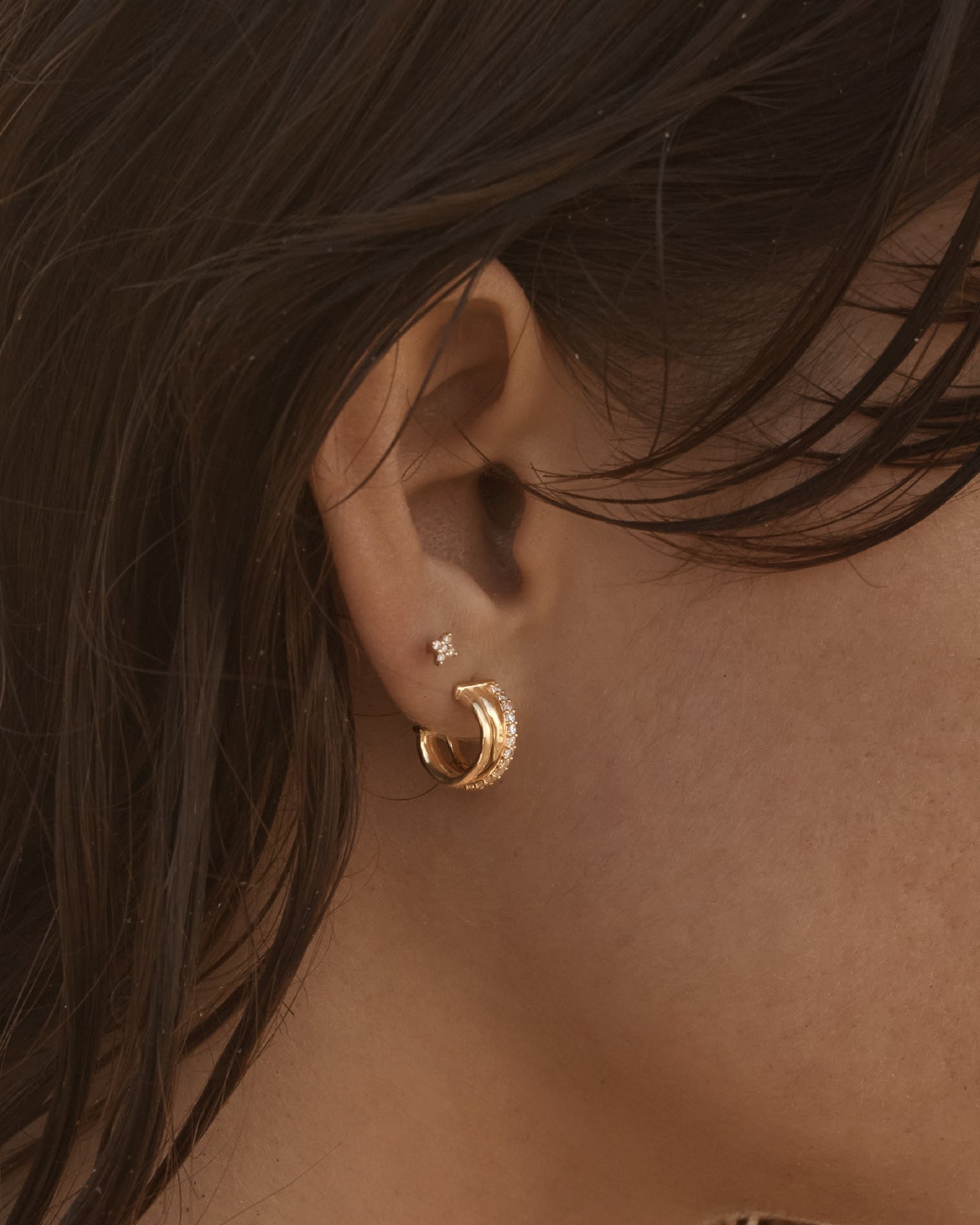 18k Gold Vermeil Strength Within Hoops