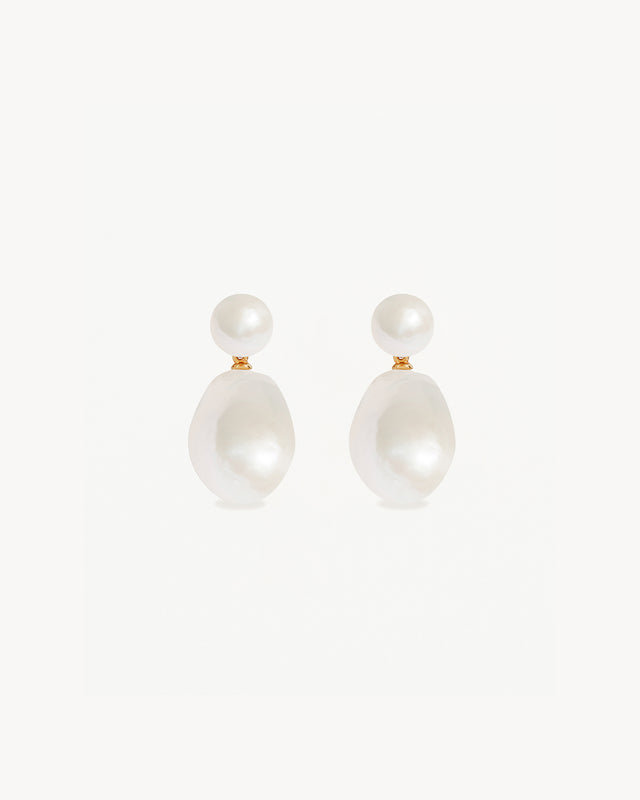 18k Gold Vermeil Forever Moments Pearl Drop Earrings