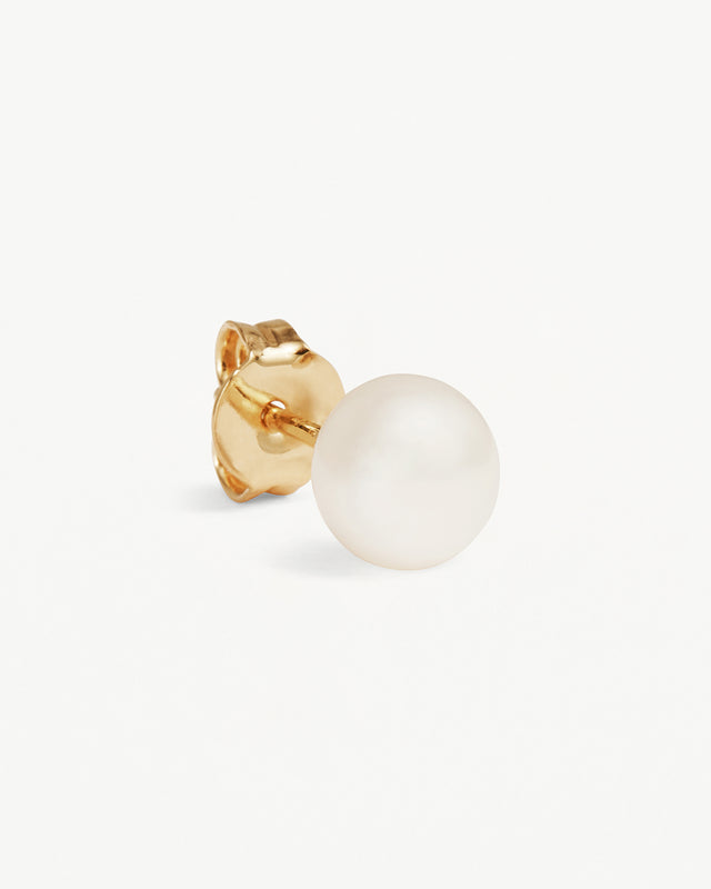 18k Gold Vermeil Floating On Air Pearl Stud Earrings - 6mm