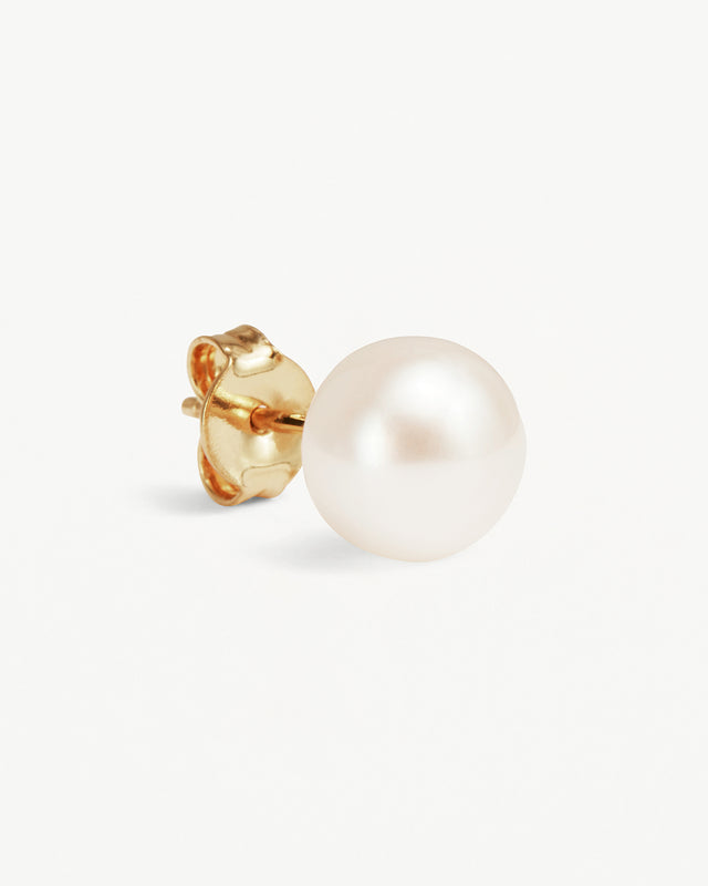 18k Gold Vermeil Floating On Air Pearl Stud Earrings - 8mm