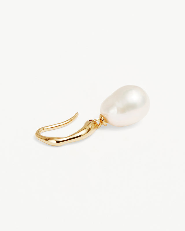 18k Gold Vermeil Harmony Pearl Hook Earrings