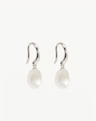 Sterling Silver Harmony Pearl Hook Earrings