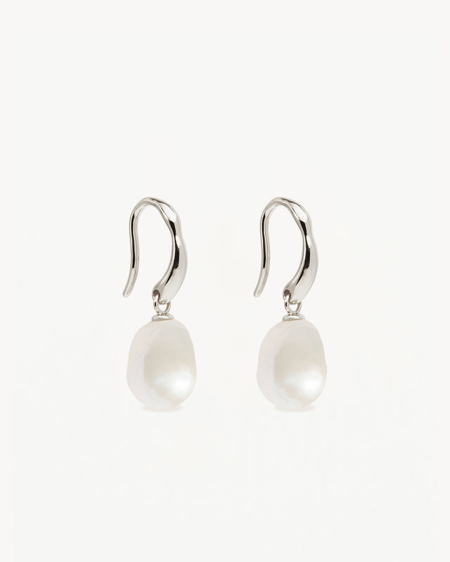 Sterling Silver Harmony Pearl Hook Earrings