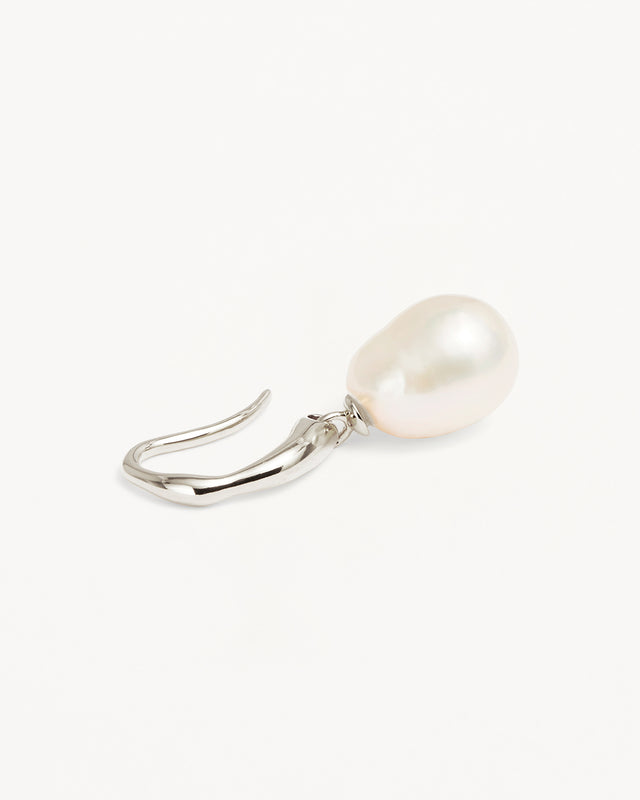 Sterling Silver Harmony Pearl Hook Earrings