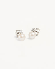 Sterling Silver Moments With You Pearl Stud Earrings - 6mm