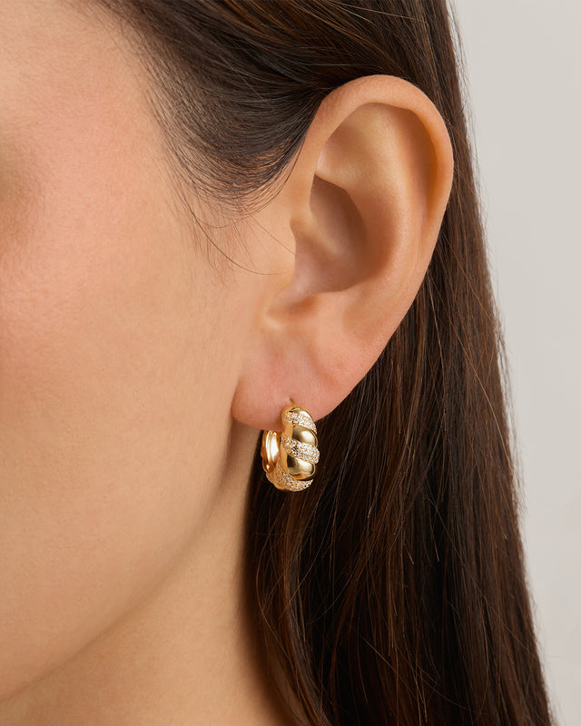 18k Gold Vermeil Stardust Soul Hoops