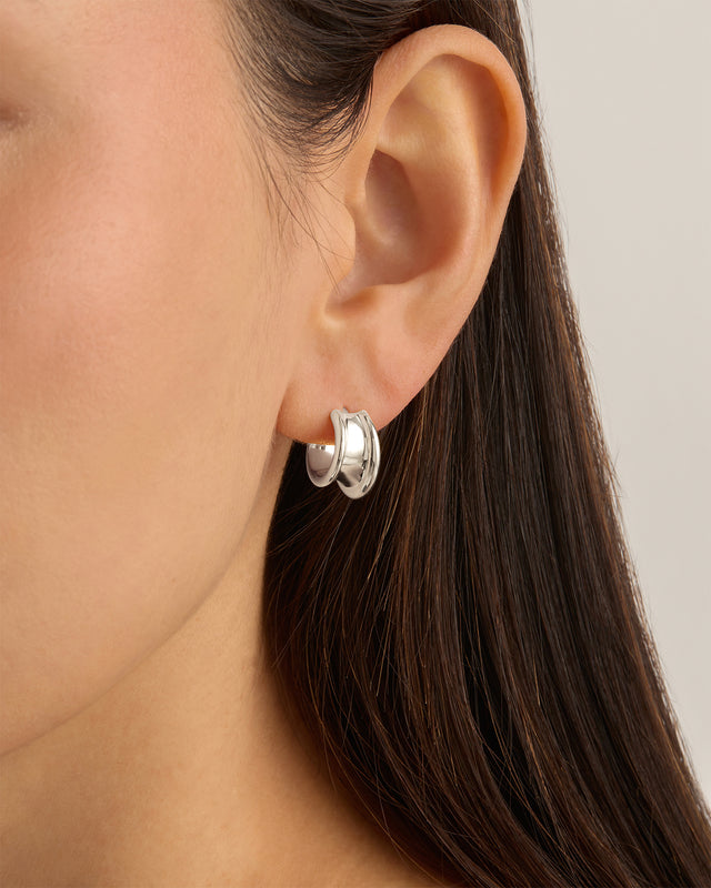 Sterling Silver Muse Small Hoops