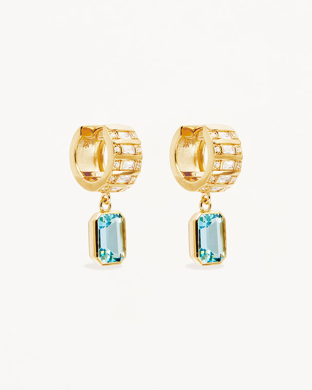 18k Gold Vermeil Calm Your Soul Topaz Earrings