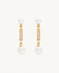 18k Gold Vermeil Breathe Pearl Drop Earrings