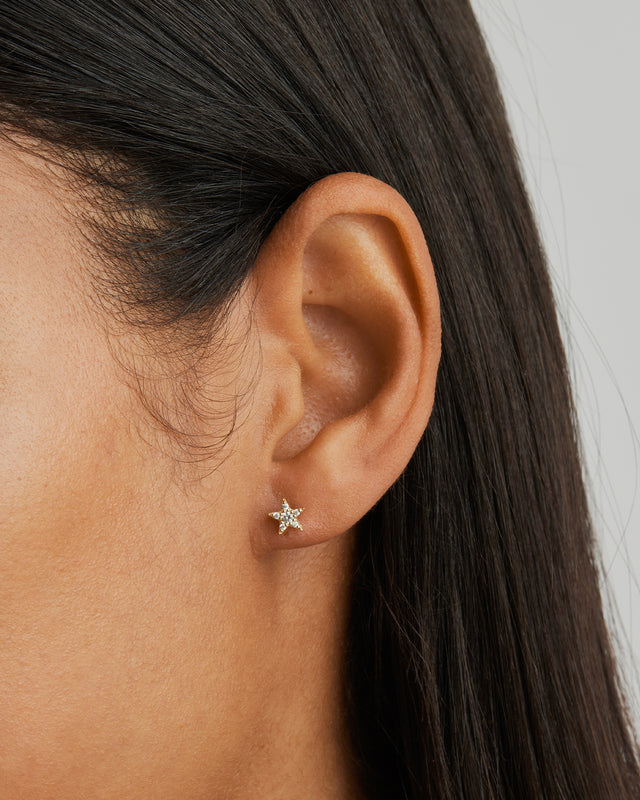 9k Solid Gold Estelle Lab-Grown Diamond Stud Earring