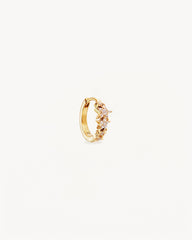 14k Solid Gold Stardust Lab-Grown Diamond Hoop