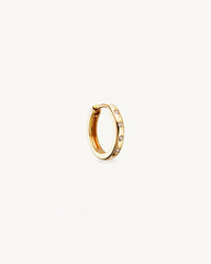 14k Solid Gold Cosmic Lab-Grown Diamond Hoop