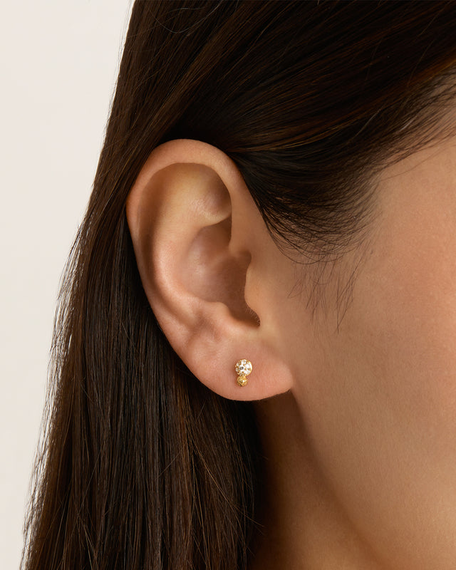 18k Gold Vermeil Stardust Soul Stud Earrings