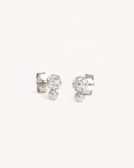 Sterling Silver Stardust Soul Stud Earrings