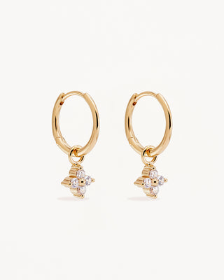 18k Gold Vermeil Crystal Bloom Hoops main image 0