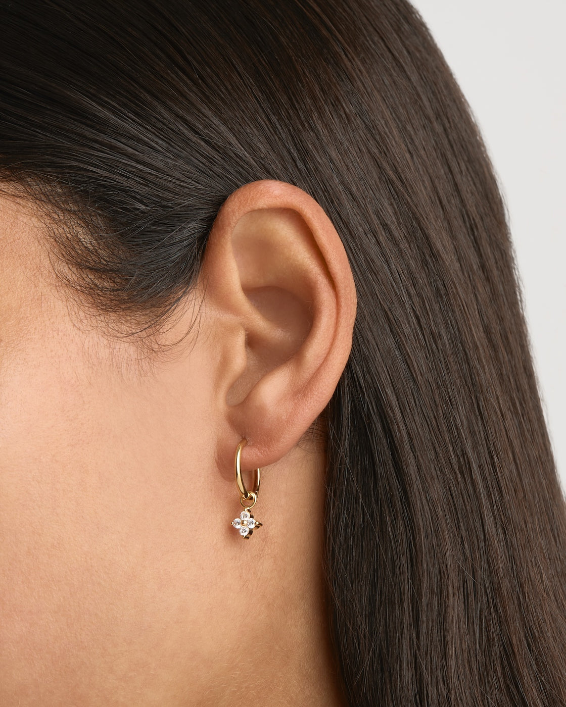 18k Gold Vermeil Crystal Bloom Hoops – by charlotte