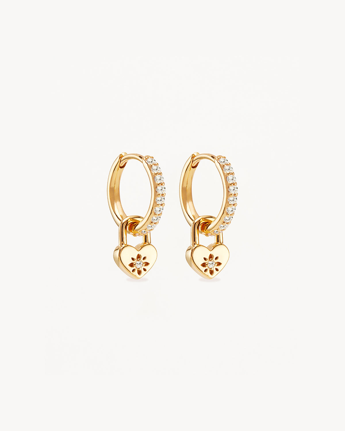 18k Gold Vermeil Love Unlocked Padlock Hoops – by charlotte