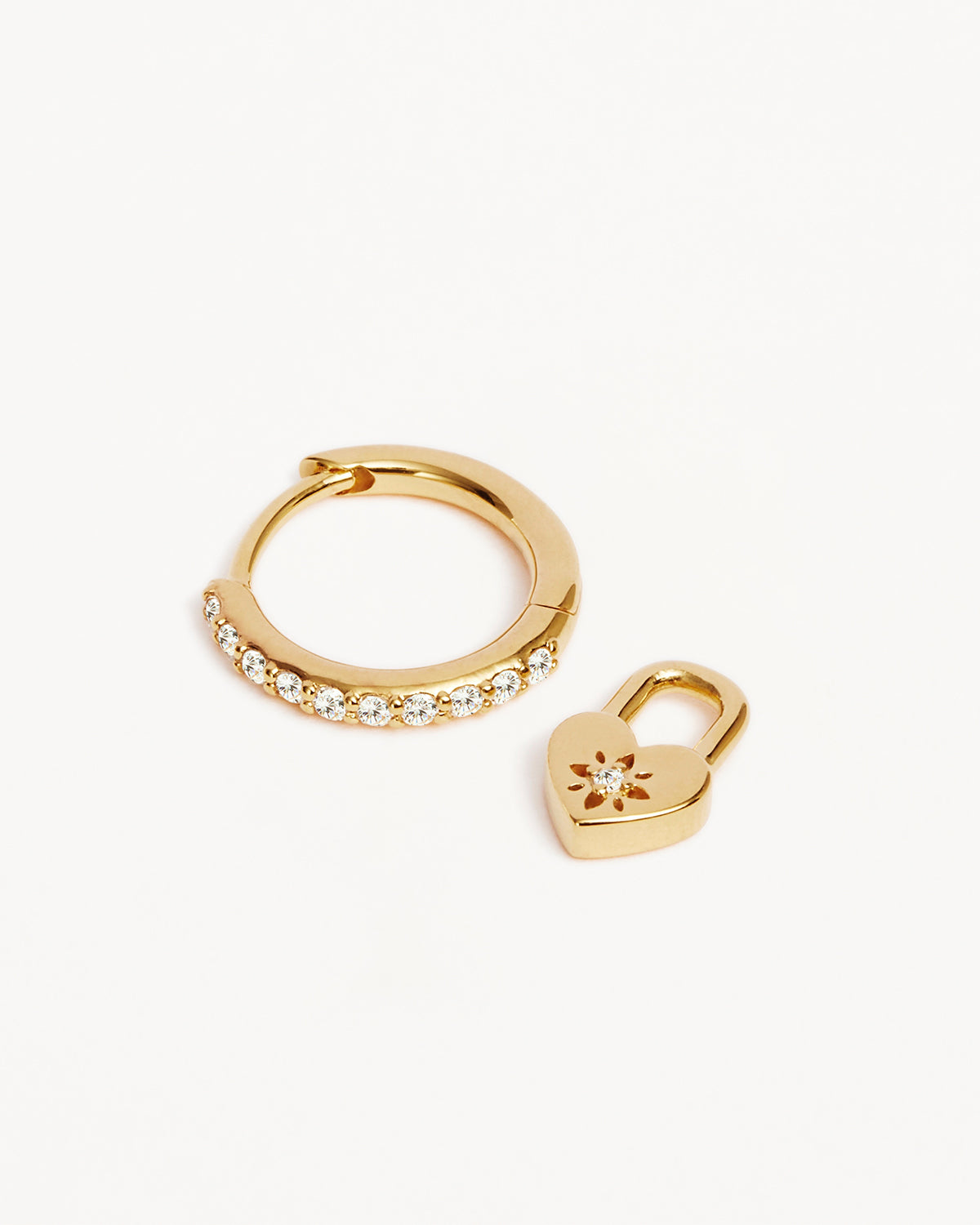 18k Gold Vermeil Love Unlocked Padlock Hoops – by charlotte
