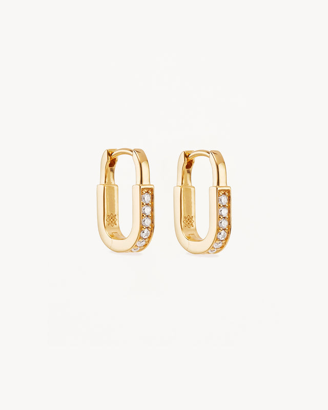 18k Gold Vermeil Connection Hoops