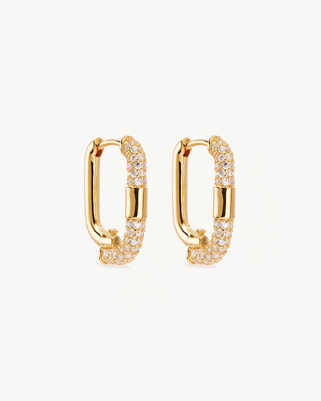 18k Gold Vermeil Unlock Your Potential Hoops