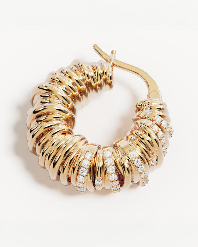 18k Gold Plated Woven Magic Hoops