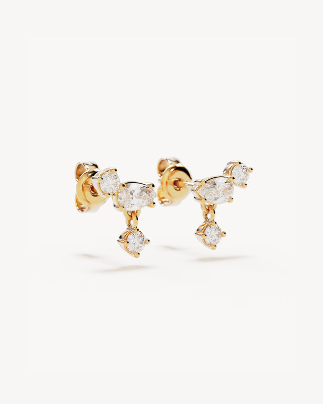 18k Gold Vermeil No Rain, No Flowers Stud Earrings