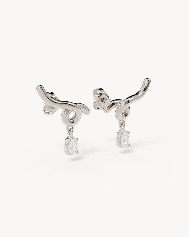 Sterling Silver Entwined With You Earrings