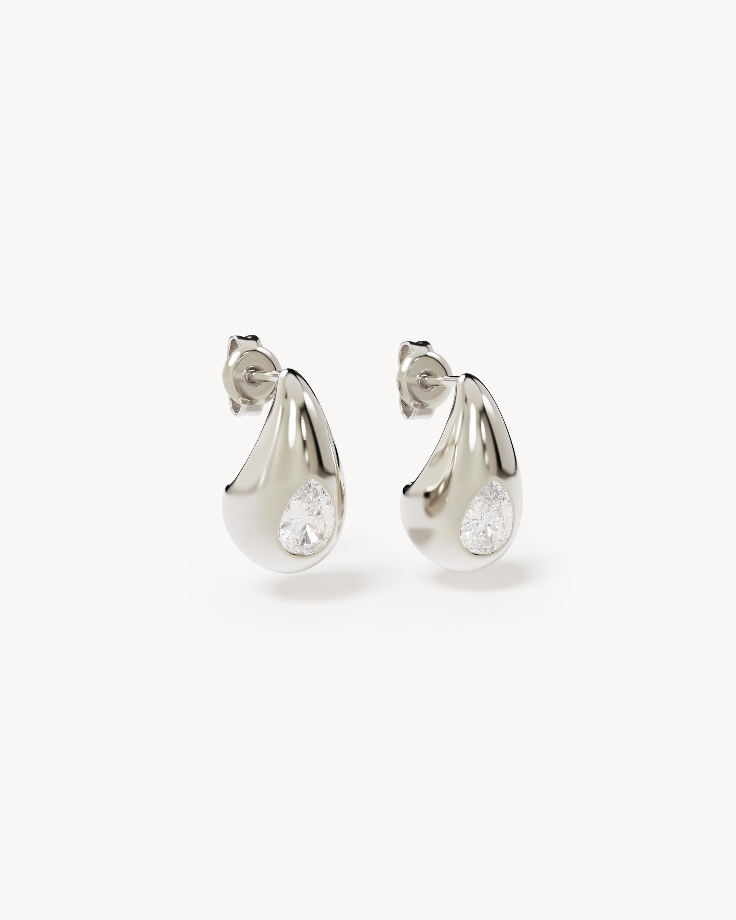 Sterling Silver Shell Stud Earrings in Gold | Lisa Angel