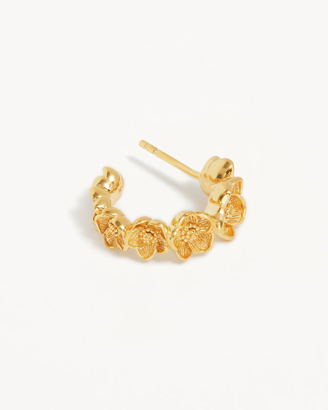 18k Gold Vermeil Bloom With Grace Hoops