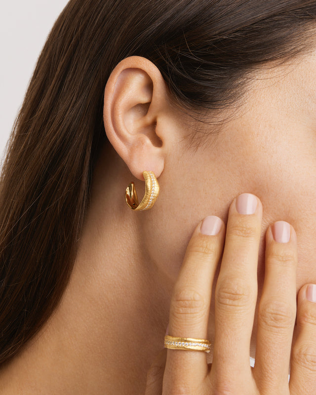 18k Gold Plated Awaken Hoops