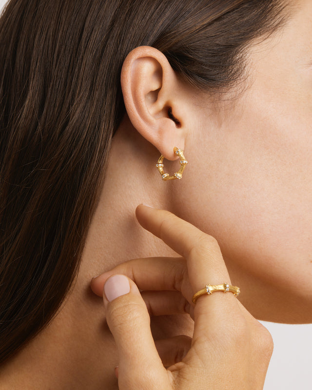 18k Gold Vermeil Intertwined Hoops