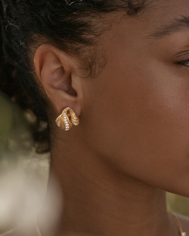 18k Gold Plated Intertwined Earrings