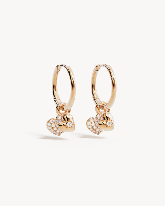 18k Gold Vermeil You Have My Heart Hoops