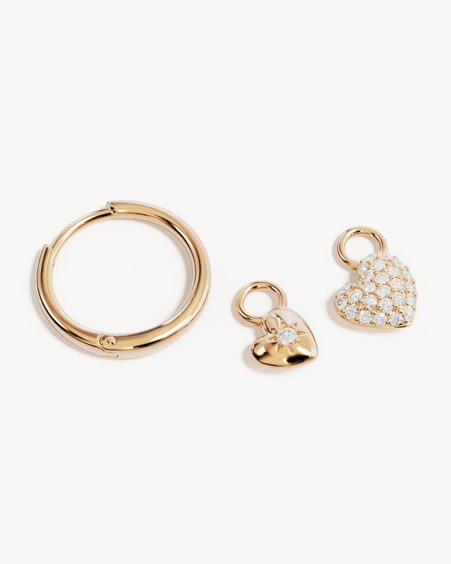 18k Gold Vermeil You Have My Heart Hoops
