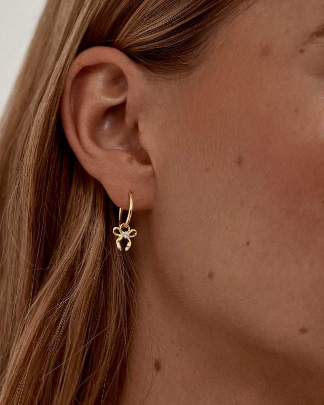 18k Gold Vermeil Forever More Bow Hoops