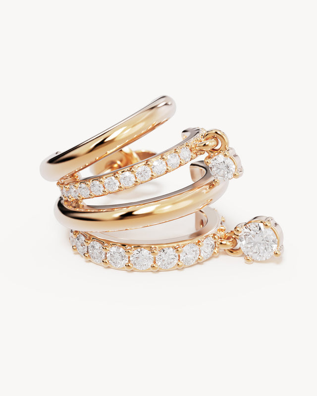 18k Gold Plated With Every Breath Illusion Hoops