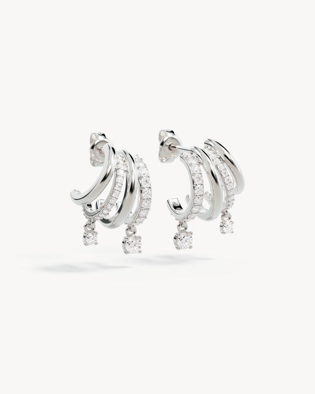 Sterling Silver With Every Breath Illusion Hoops