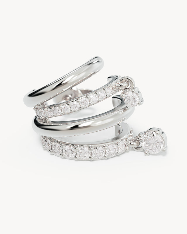 Sterling Silver With Every Breath Illusion Hoops