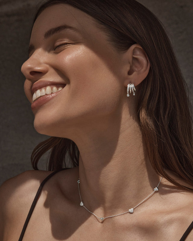 Sterling Silver With Every Breath Illusion Hoops
