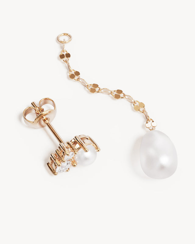 18k Gold Vermeil Love in Stillness Pearl Drop Earrings