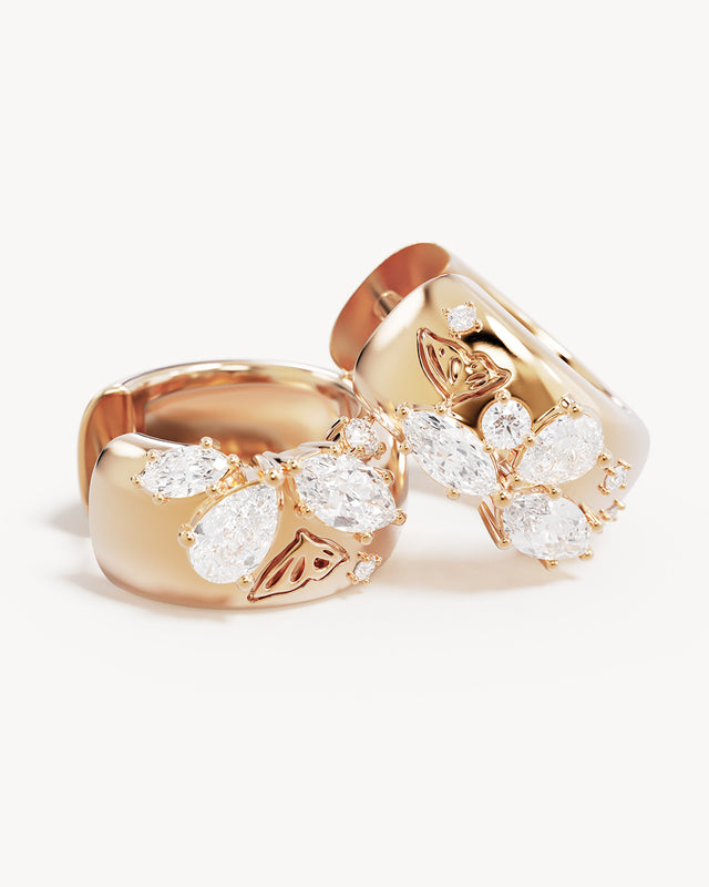 18k Gold Plated With Wings I Fly Huggies