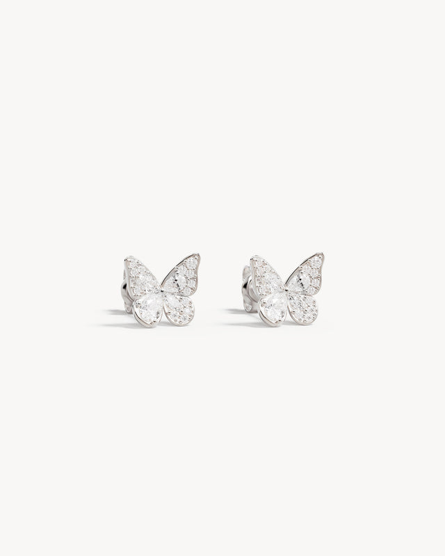 Sterling Silver I Believe, I Become Stud Earrings