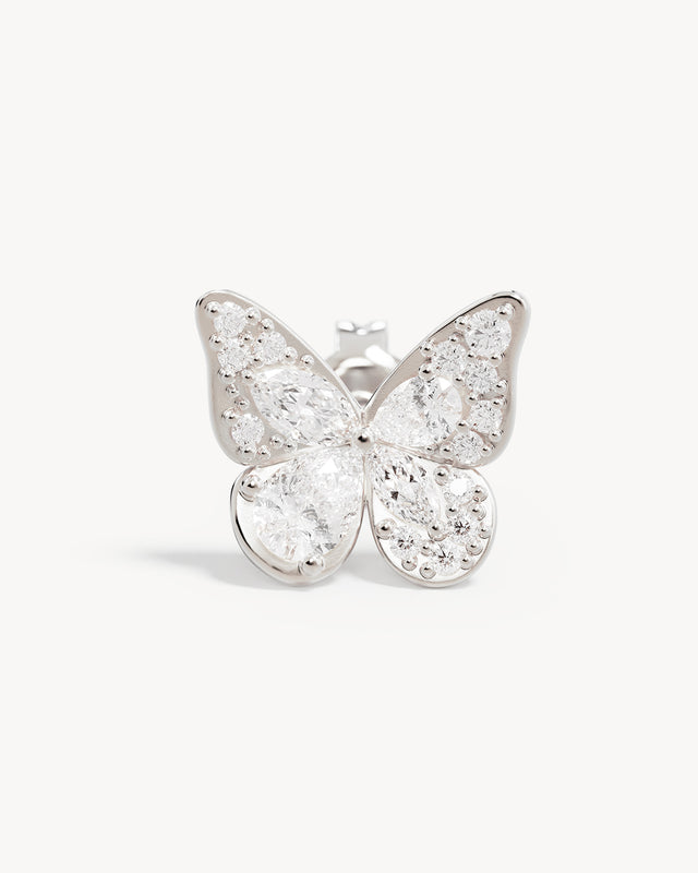 Sterling Silver I Believe, I Become Stud Earrings