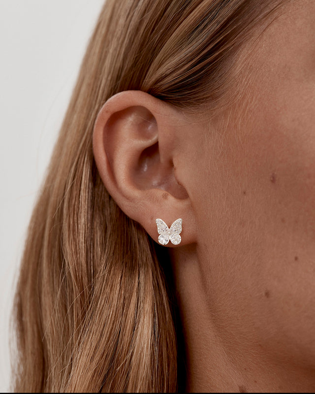 Sterling Silver I Believe, I Become Stud Earrings