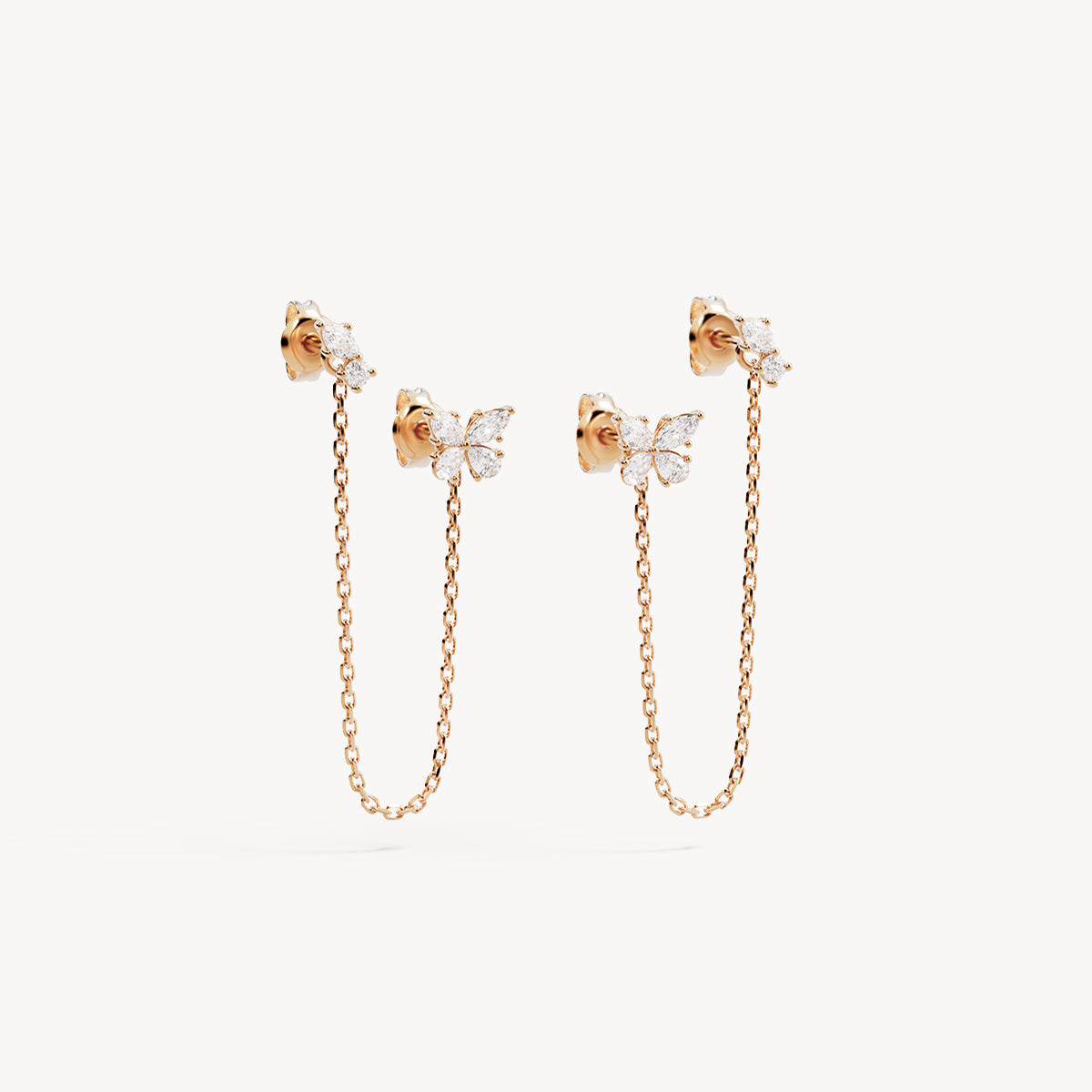18k Gold Vermeil Dancing in the Wind Chain Earrings – by charlotte