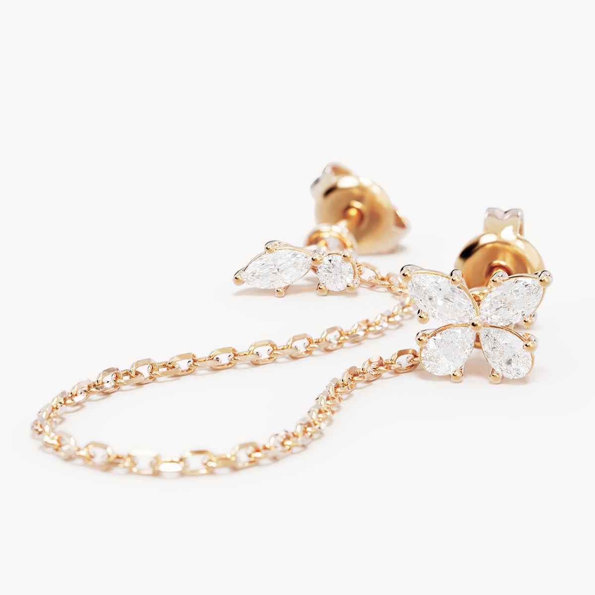 18k Gold Vermeil Dancing in the Wind Chain Earrings – by charlotte