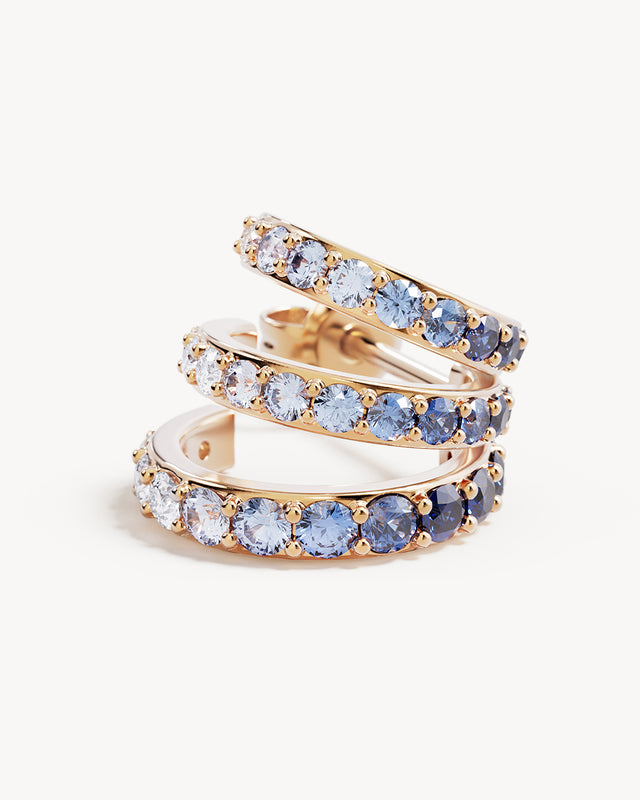 18k Gold Plated Endless Skies Illusion Hoops